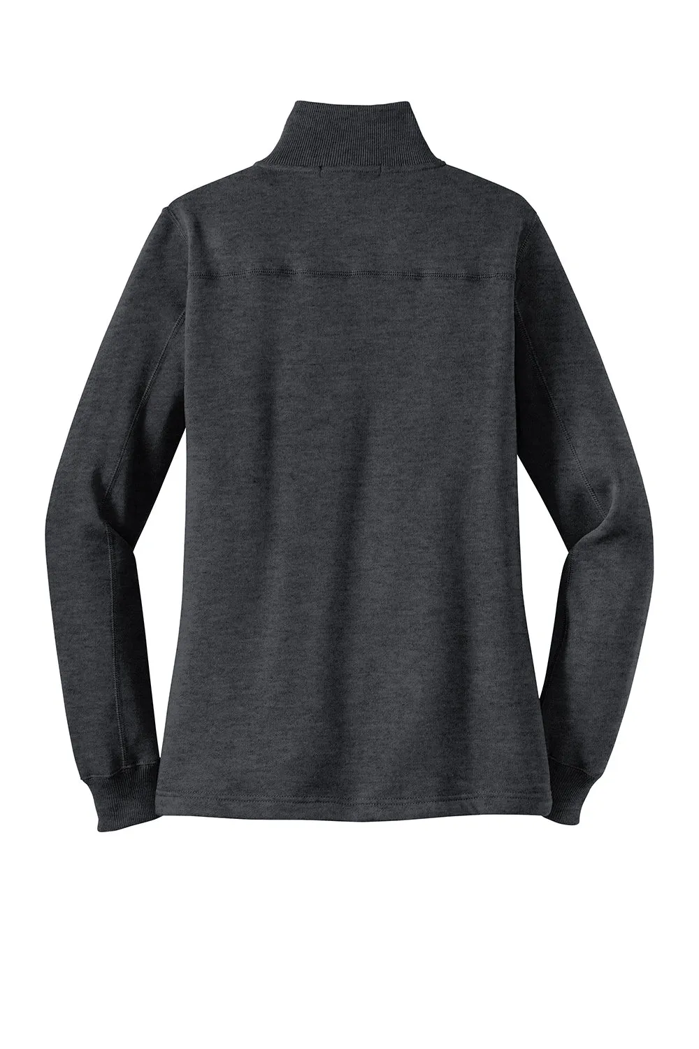 Sport-Tek Womens Shrink Resistant Fleece 1/4 Zip Sweatshirt - Heather Graphite Grey