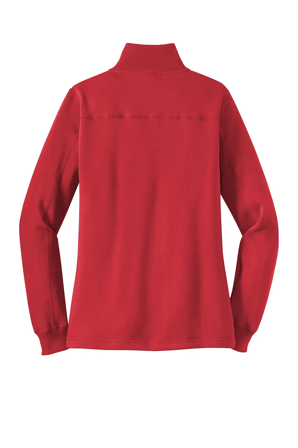 Sport-Tek Womens Shrink Resistant Fleece 1/4 Zip Sweatshirt - True Red
