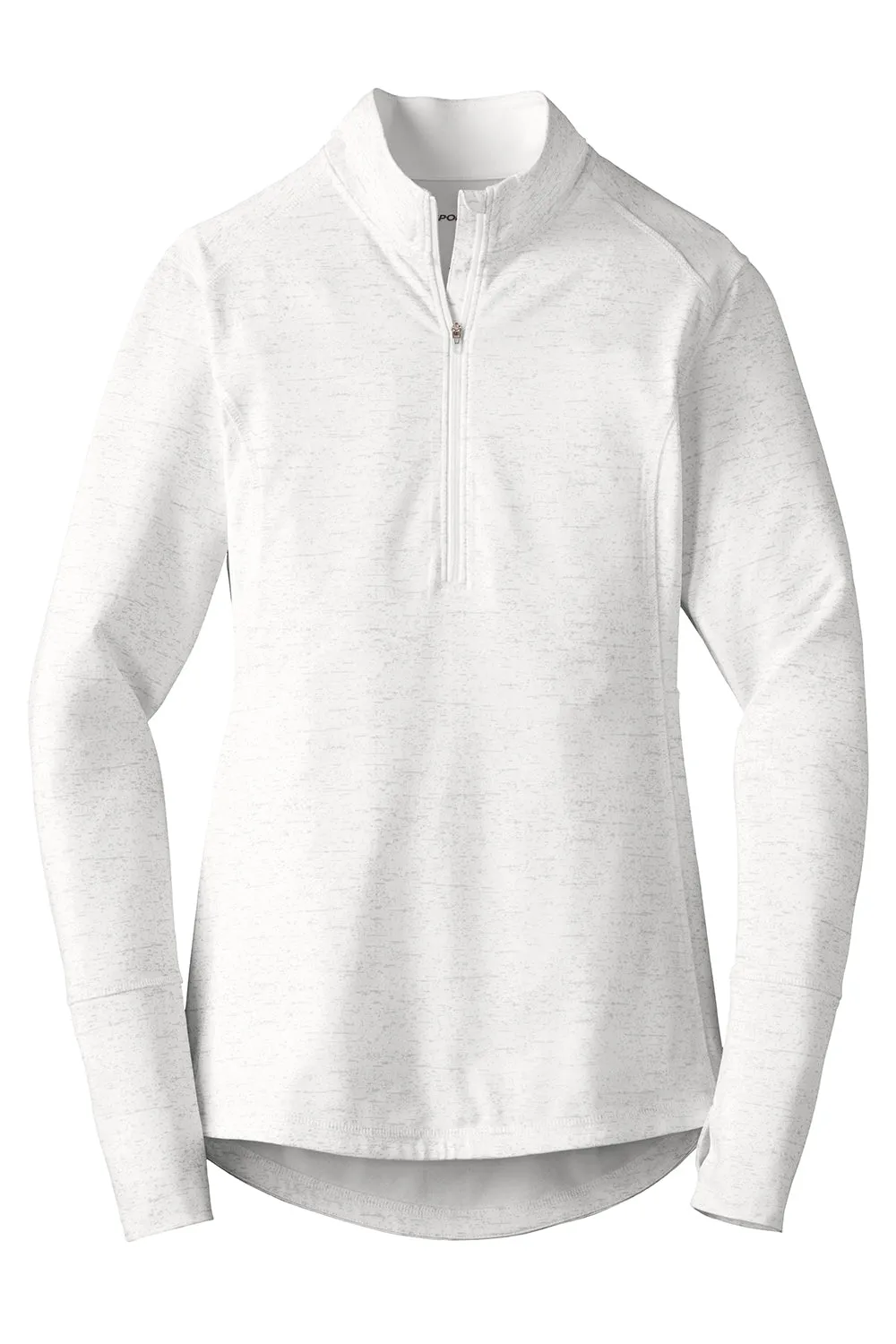 Sport-Tek Womens Sport-Wick Moisture Wicking 1/4 Zip Sweatshirt - White - Closeout