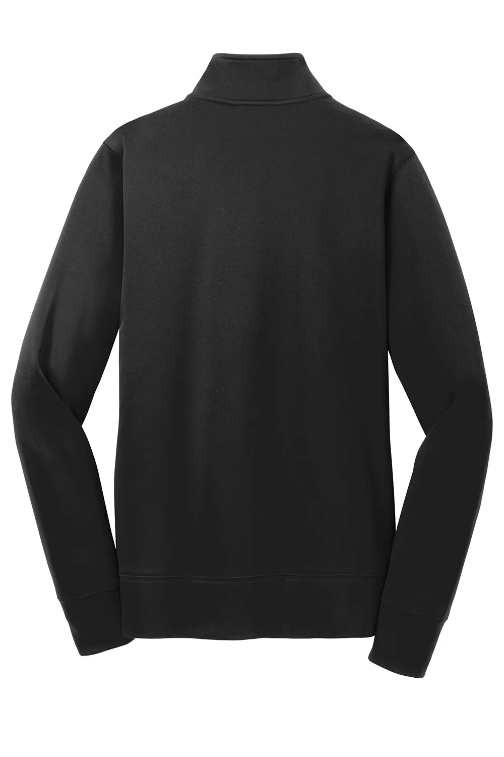 Sport-Tek Womens Sport-Wick Moisture Wicking Fleece Full Zip Sweatshirt w/ Pockets - Black