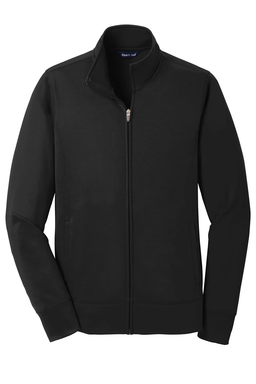Sport-Tek Womens Sport-Wick Moisture Wicking Fleece Full Zip Sweatshirt w/ Pockets - Black