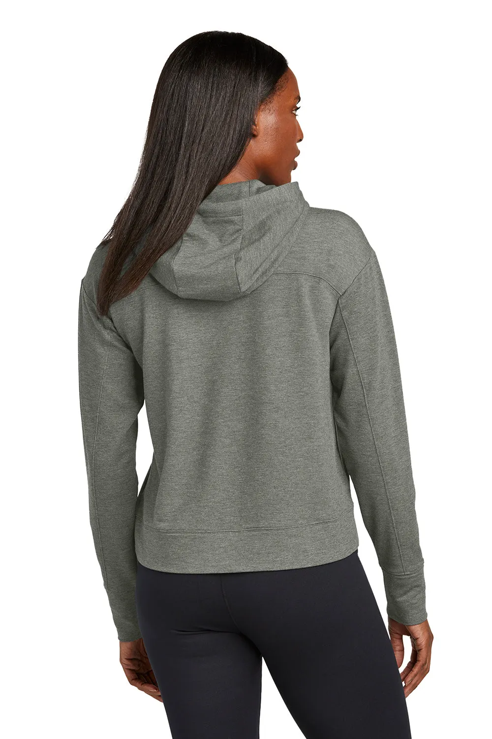 Sport-Tek Womens Sport-Wick Moisture Wicking Flex Fleece Hooded Sweatshirt Hoodie - Heather Light Grey