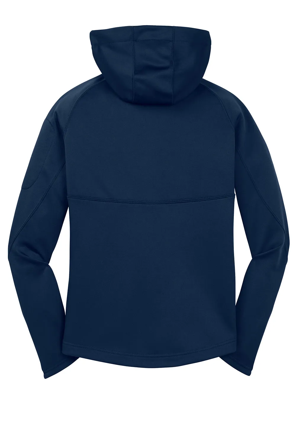 Sport-Tek Womens Tech Moisture Wicking Fleece Full Zip Hooded Sweatshirt Hoodie w/ Pockets - True Navy Blue