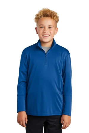 Sport-Tek Youth Competitor Moisture Wicking 1/4 Zip Sweatshirt - Royal Blue