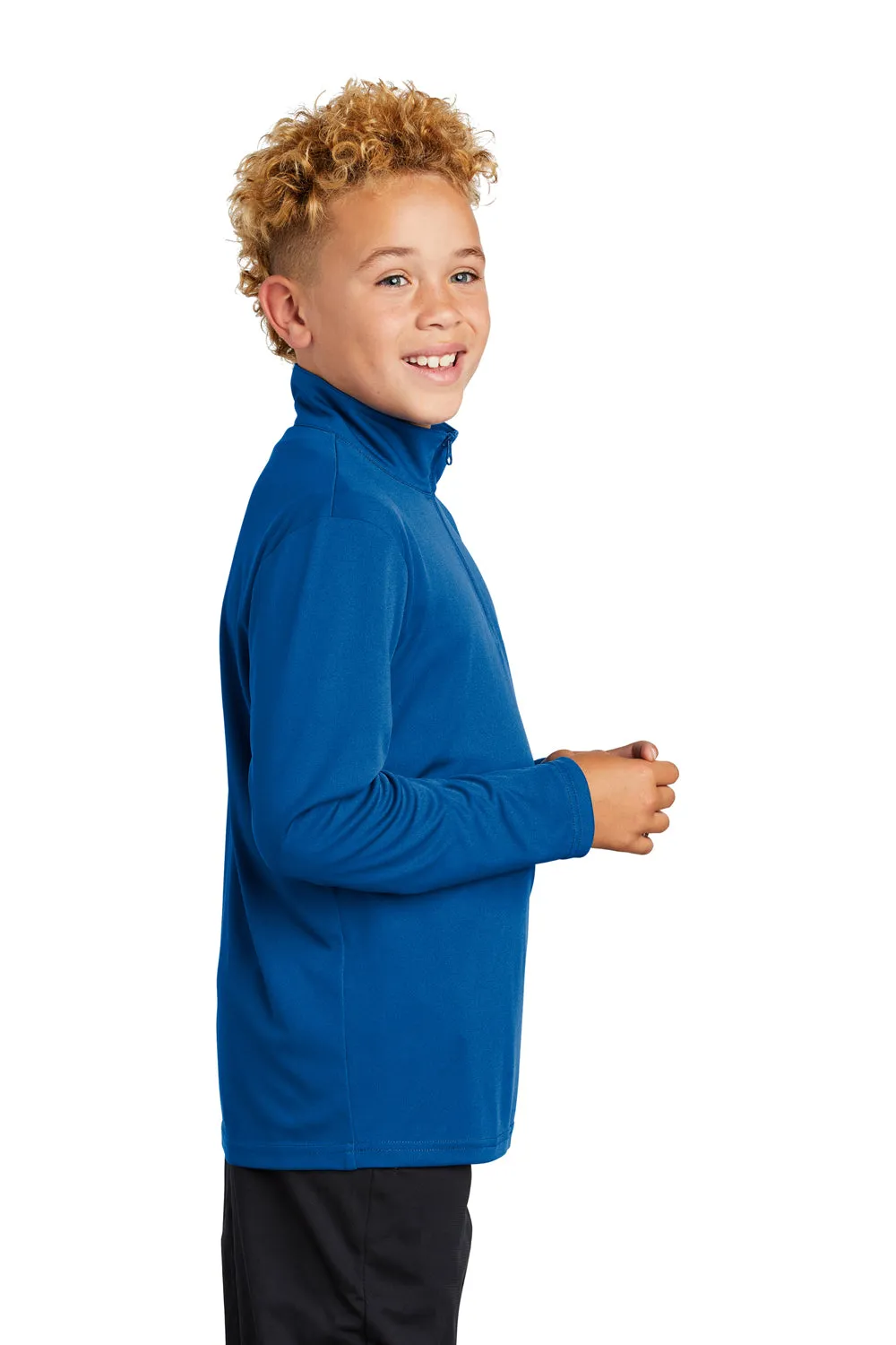 Sport-Tek Youth Competitor Moisture Wicking 1/4 Zip Sweatshirt - Royal Blue