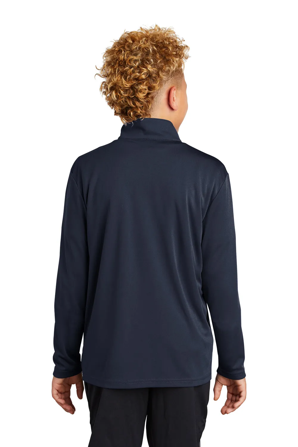 Sport-Tek Youth Competitor Moisture Wicking 1/4 Zip Sweatshirt - True Navy Blue
