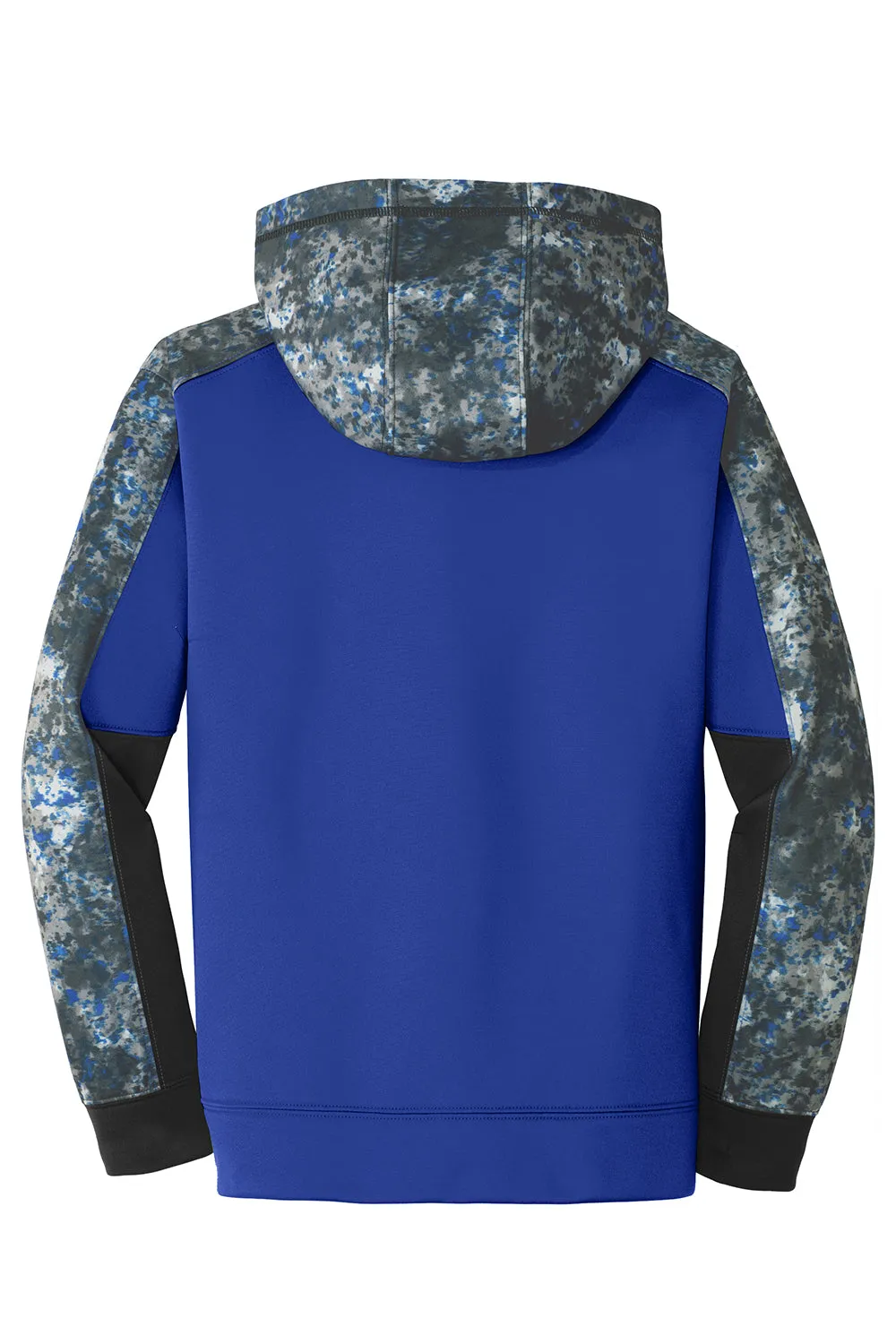 Sport-Tek Youth Sport-Wick Mineral Freeze Moisture Wicking Fleece Hooded Sweatshirt Hoodie w/ Pouch Pocket - True Royal Blue