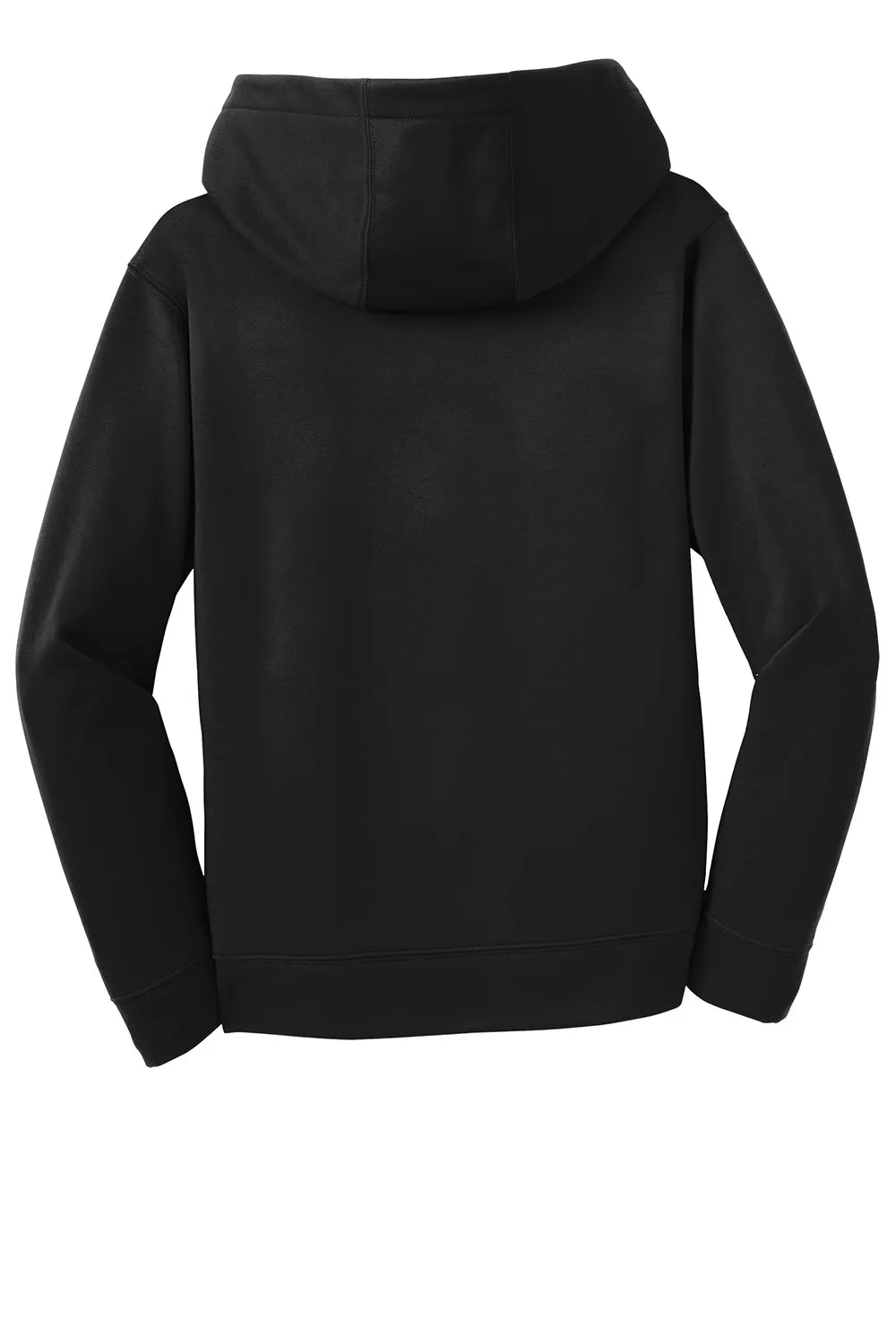 Sport-Tek Youth Sport-Wick Moisture Wicking Fleece Hooded Sweatshirt Hoodie w/ Pouch Pocket - Black