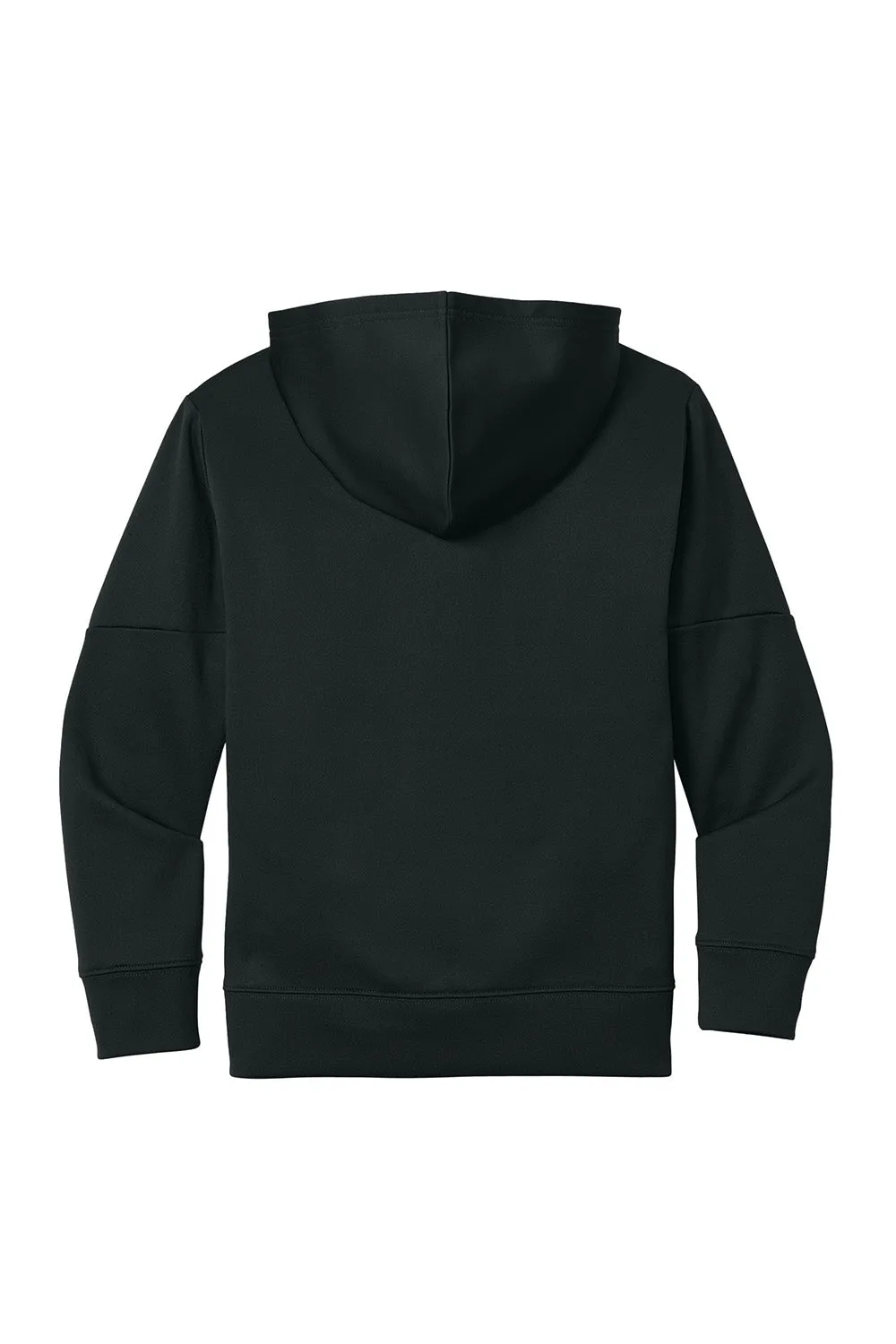 Sport-Tek Youth Sport-Wick Moisture Wicking United Fleece Hooded Sweatshirt Hoodie w/ Pouch Pocket - Black/White