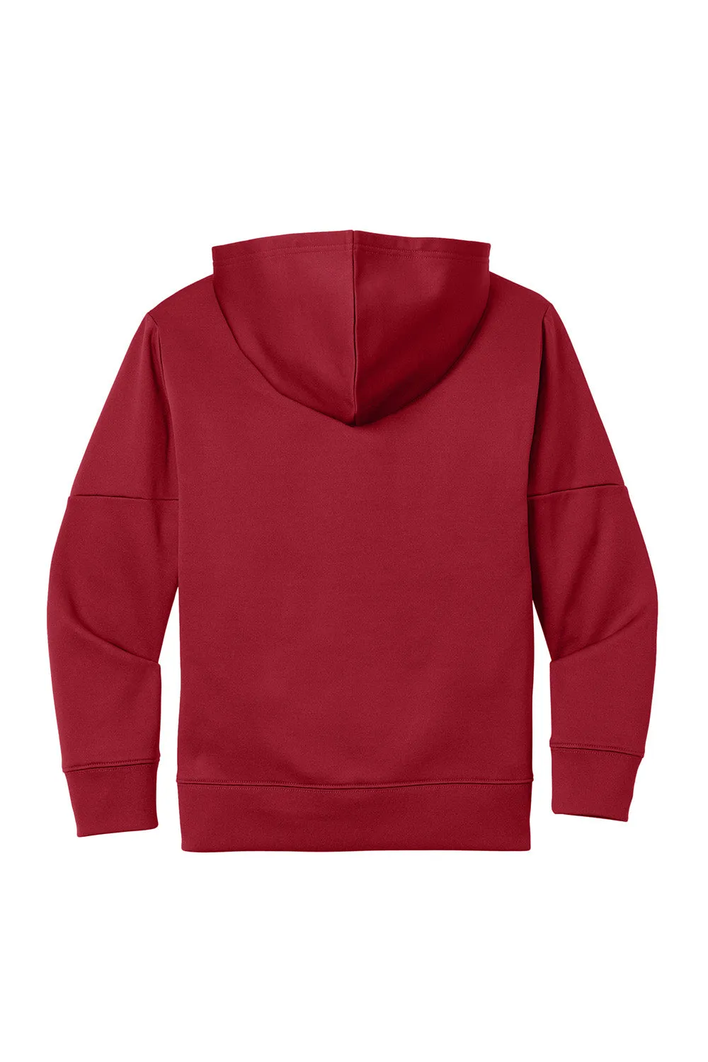 Sport-Tek Youth Sport-Wick Moisture Wicking United Fleece Hooded Sweatshirt Hoodie w/ Pouch Pocket - Deep Red/White
