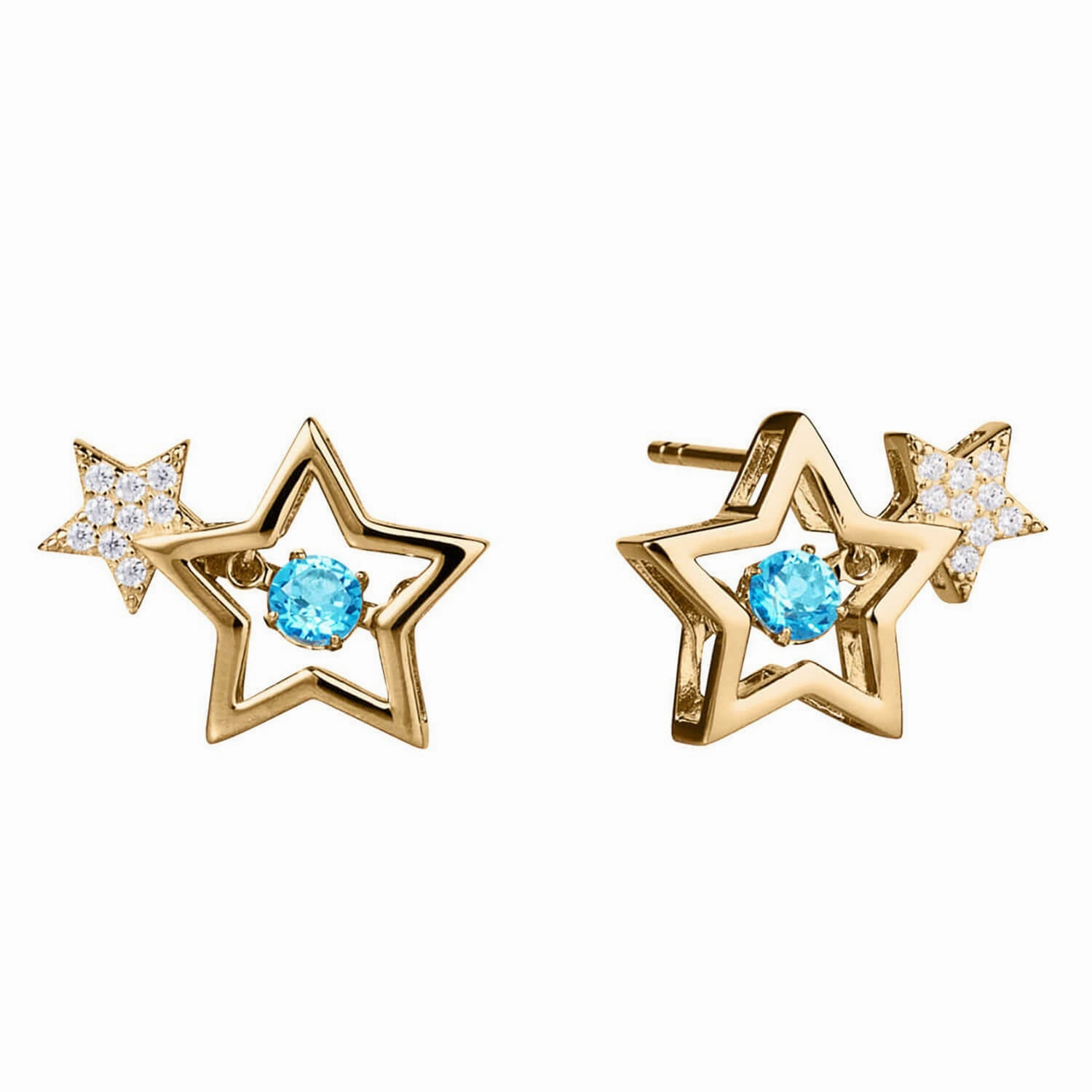 Starlight Topaz Gold Earrings