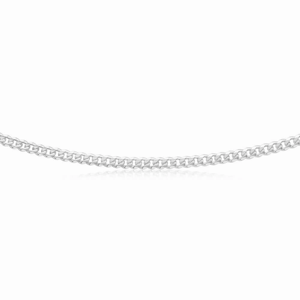 Sterling Silver 120 Gauge Diamond Cut 50cm Curb Chain
