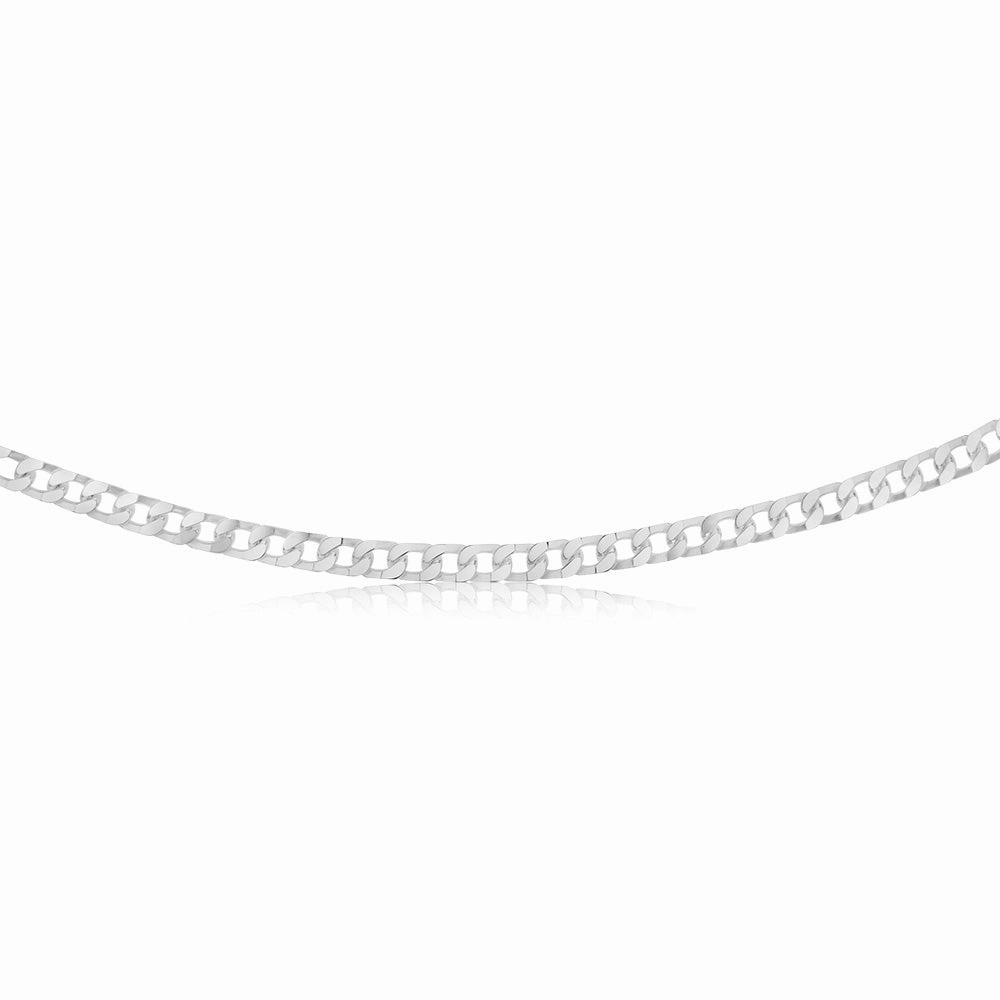Sterling Silver 150 Gauge Curb Chain 55cm