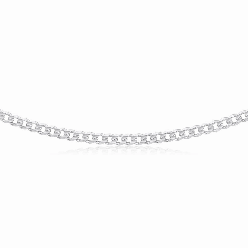Sterling Silver 150 Gauge Diamond Curb 60cm Curb Chain