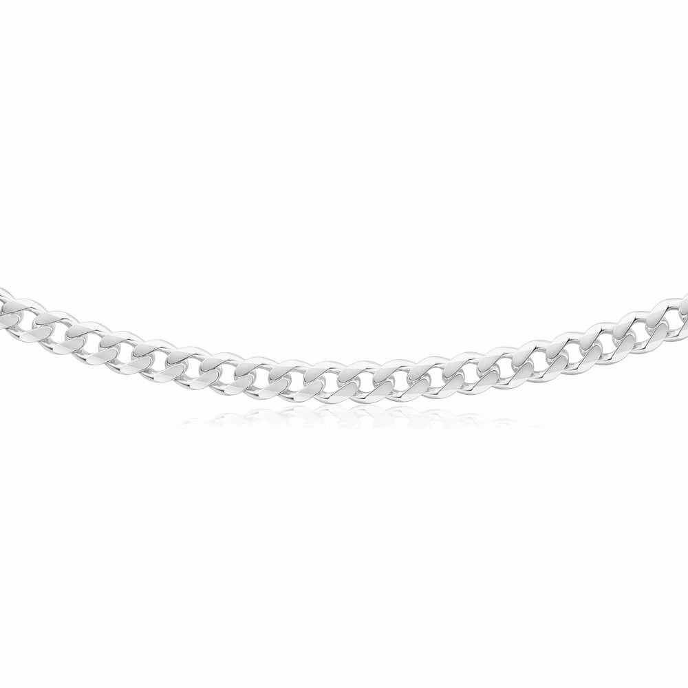 Sterling Silver 200 Gauge Diamond Cut 70cm Curb Chain