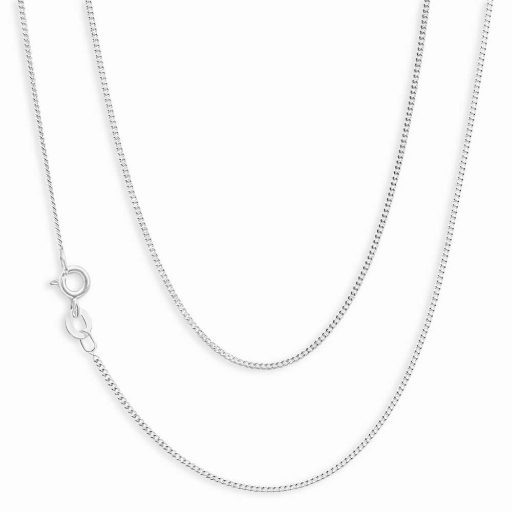 Sterling Silver 30 Gauge 55cm Curb Chain