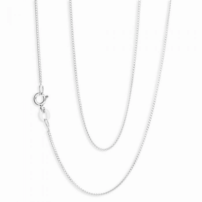 Sterling Silver 30 Gauge Curb Chain in 45cm