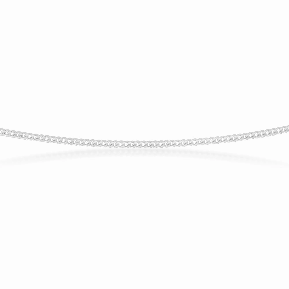Sterling Silver 30 Gauge Curb Chain in 45cm