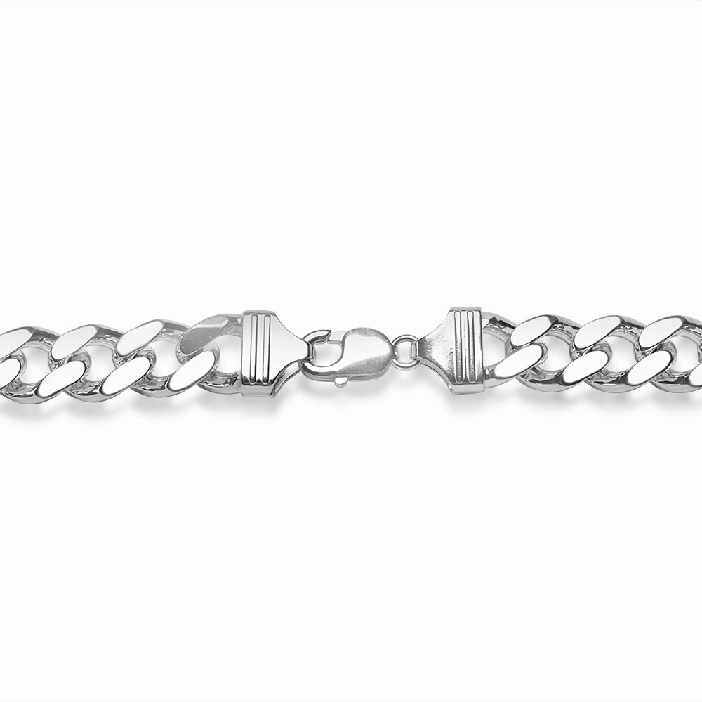 Sterling Silver 350 Gauge Diamond Cut 55cm Curb Chain