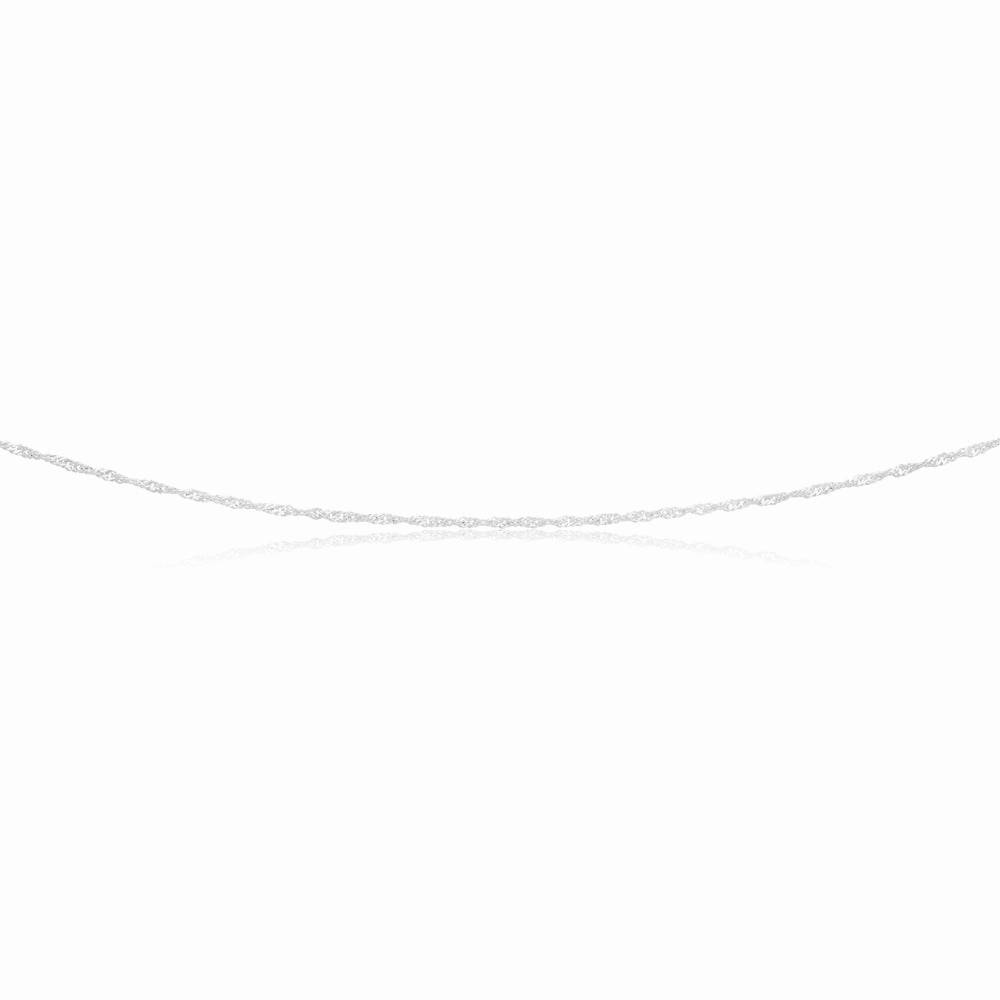 Sterling Silver 45cm 25 Gauge Singapore Chain
