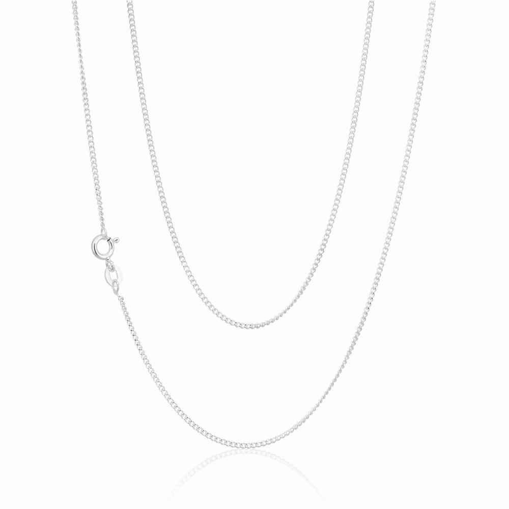 Sterling Silver 45cm 40 Gauge Curb Chain