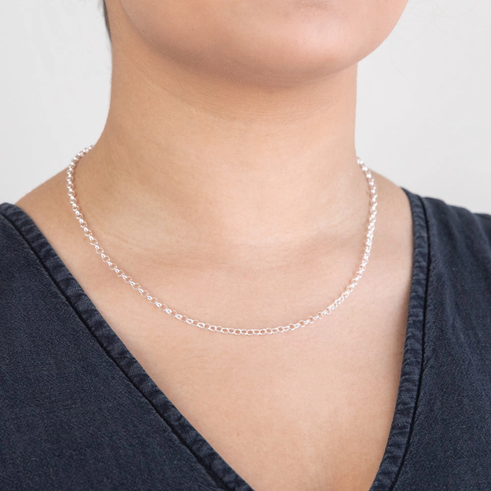 Sterling Silver 45cm 70 Gauge Belcher Chain