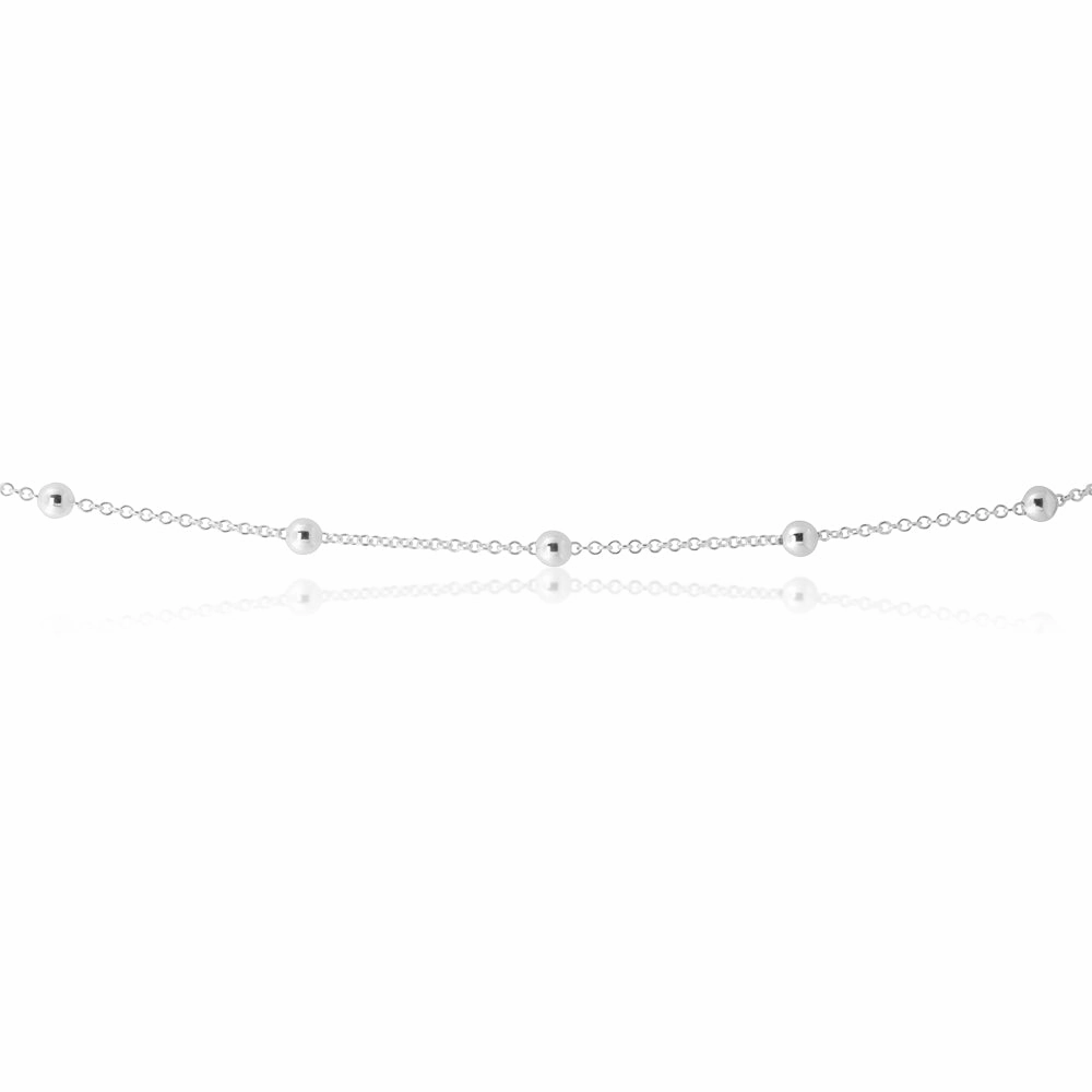 Sterling Silver 45cm Ball and Chain Necklace