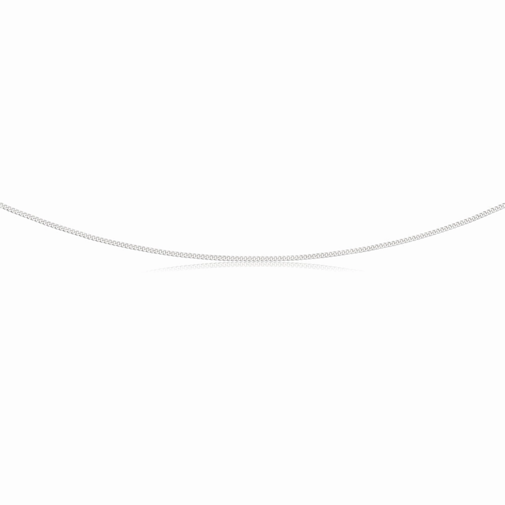 Sterling Silver 50 Gauge Curb Dicut Chain 55cm