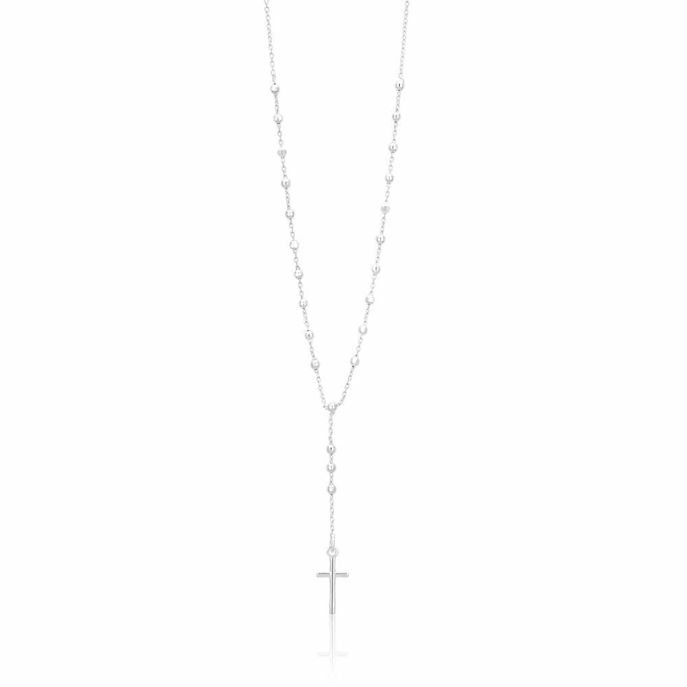 Sterling Silver 50cm Chain with Cross Drop Pendant
