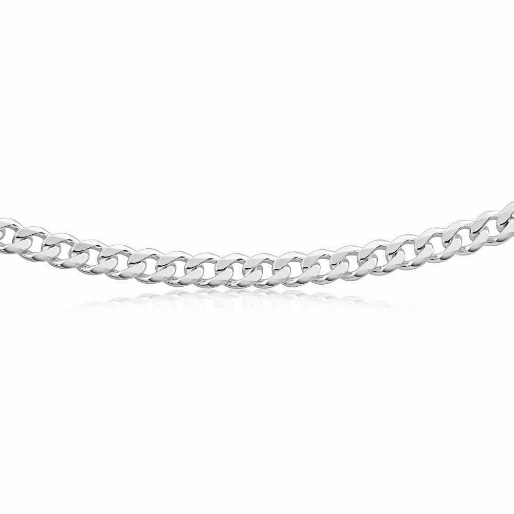 Sterling Silver 55cm 200 Gauge Bevelled Curb Chain