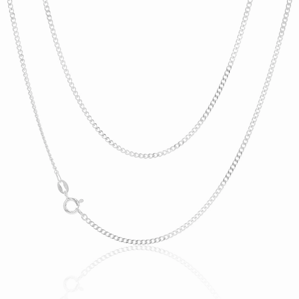 Sterling Silver 60 Gauge Curb Chain 45cm
