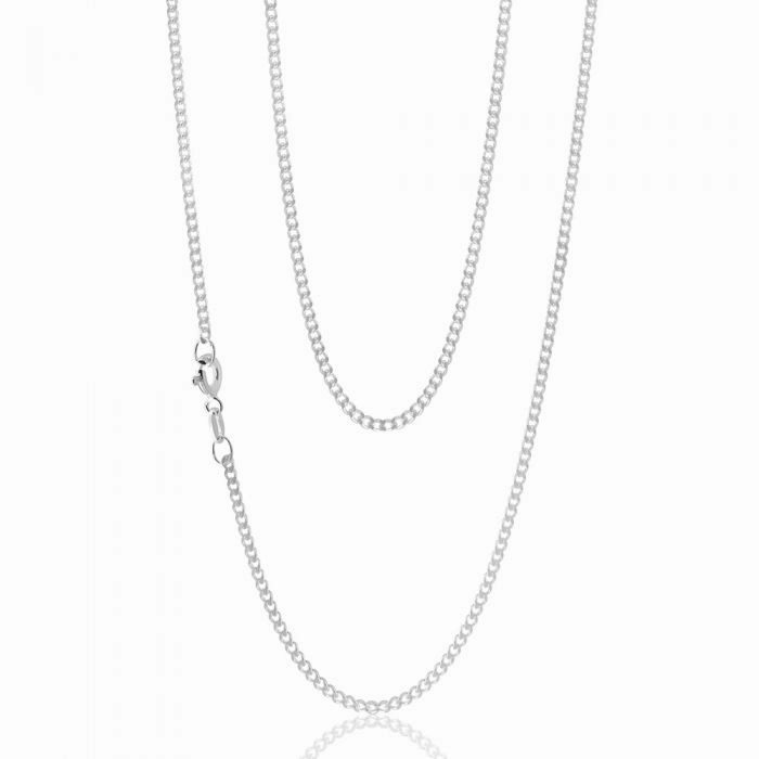 Sterling Silver 60 Gauge Curb Chain 55cm