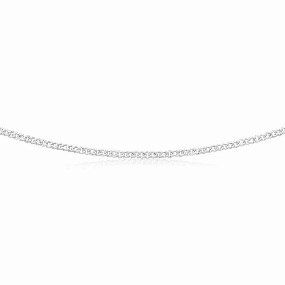 Sterling Silver 80 Gauge Diamond Cut 55cm Curb Chain