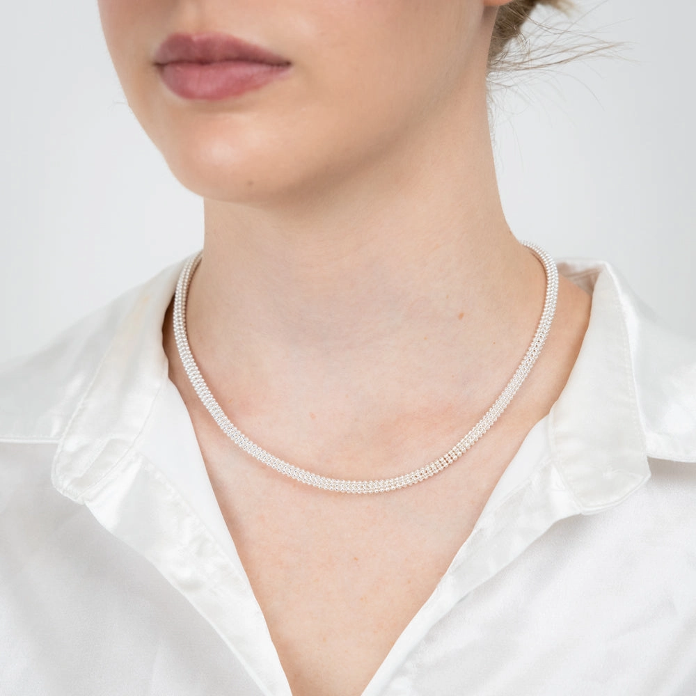 Sterling Silver Broad 42 5cm Chain
