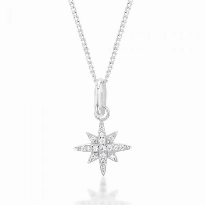 Sterling Silver Cubic Zirconia Star Pendant