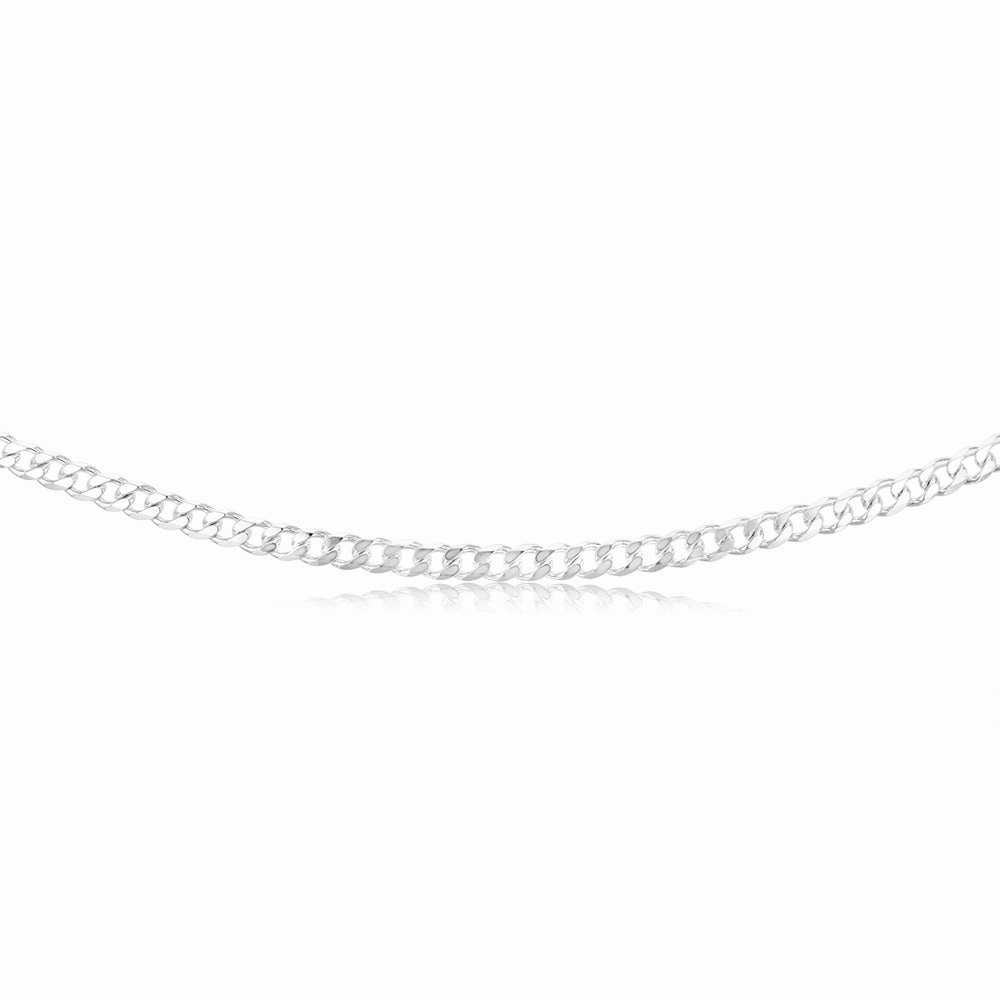 Sterling Silver Curb 150 Gauge 55cm Chain