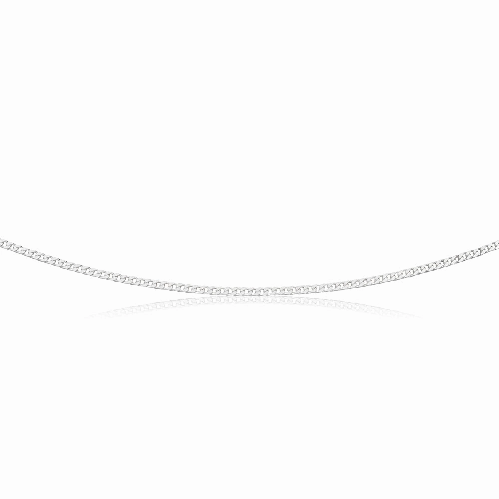 Sterling Silver Curb Chain 80 gauge 55cm