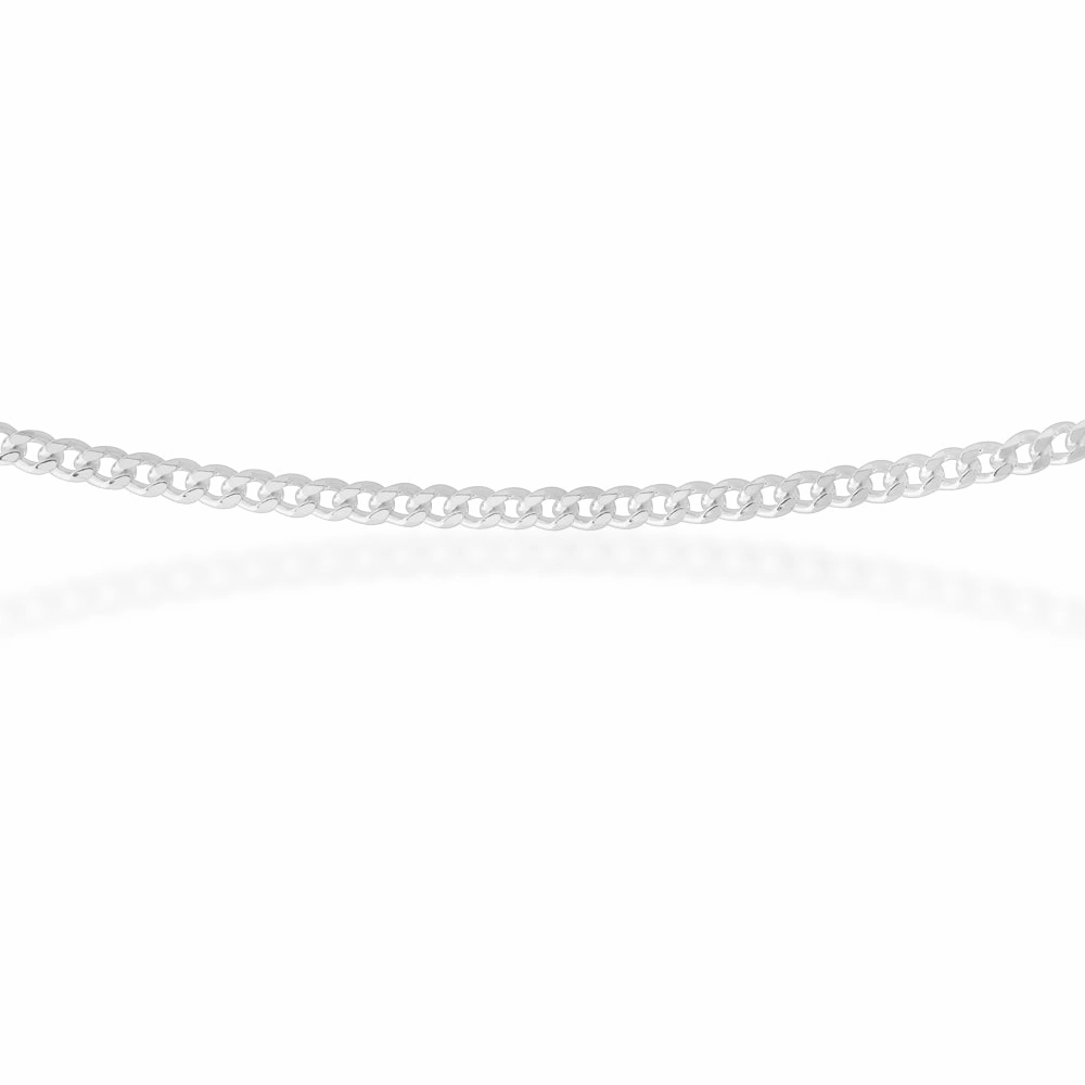 Sterling Silver Curb Dicut 45cm 100 Gauge Chain