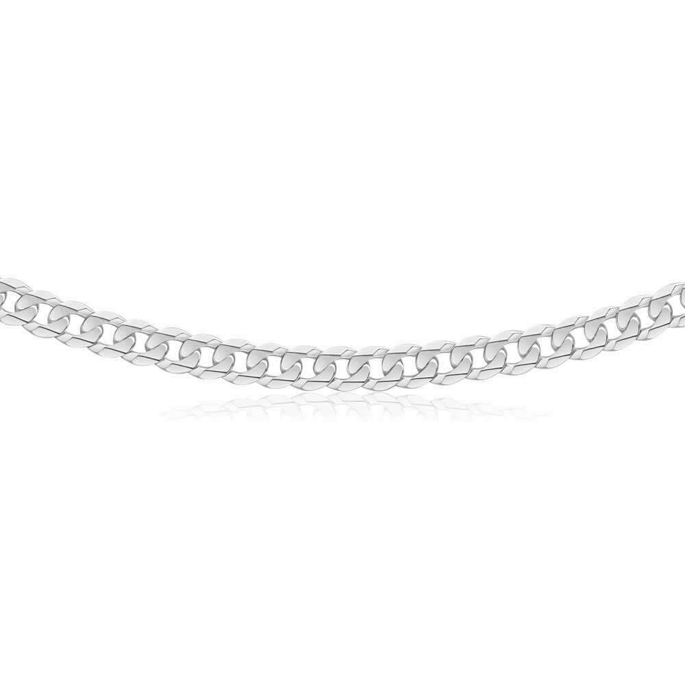 Sterling Silver Curb Flat 55cm Chain