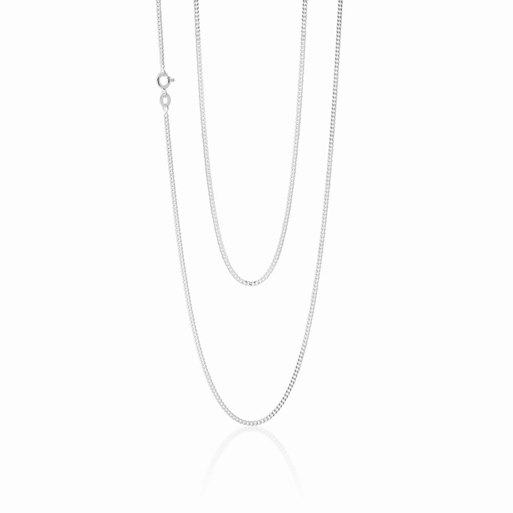 Sterling Silver Diamond Cut 70cm Curb Chain