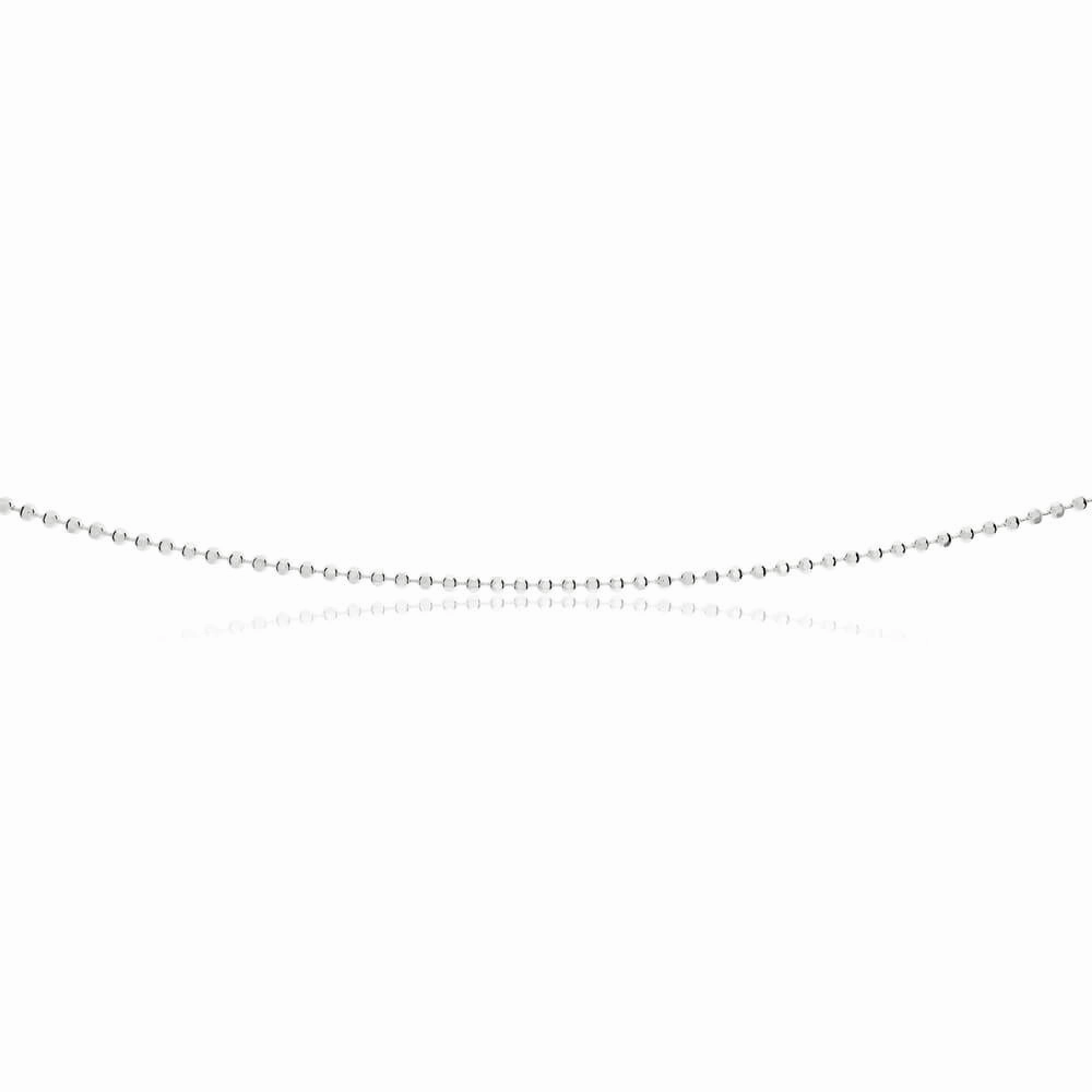 Sterling Silver Diamond Cut Ball 80cm Chain