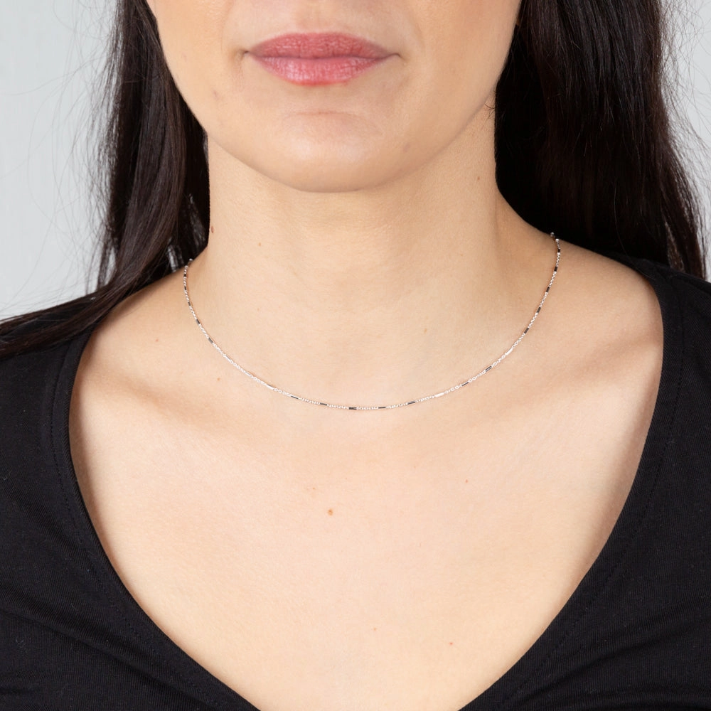 Sterling Silver Fancy 45cm Chain