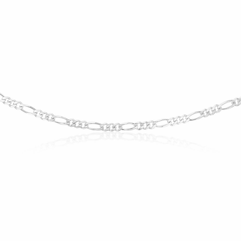 Sterling Silver Figaro 150 Gauge 60cm Chain