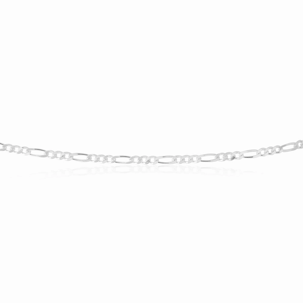 Sterling Silver Figaro 1:3 45cm Chain