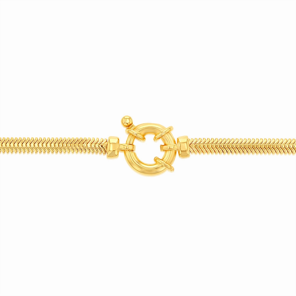 Sterling Silver Gold Plated Bolt Ring Cashmere 50cm Chain