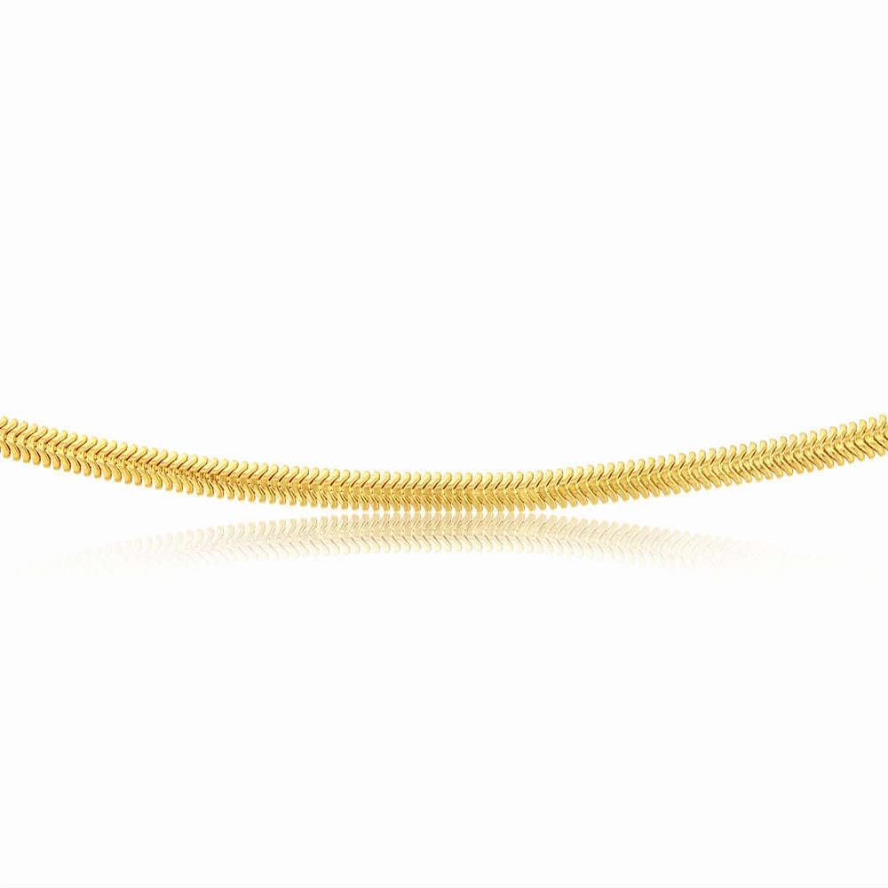 Sterling Silver Gold Plated Bolt Ring Cashmere 50cm Chain