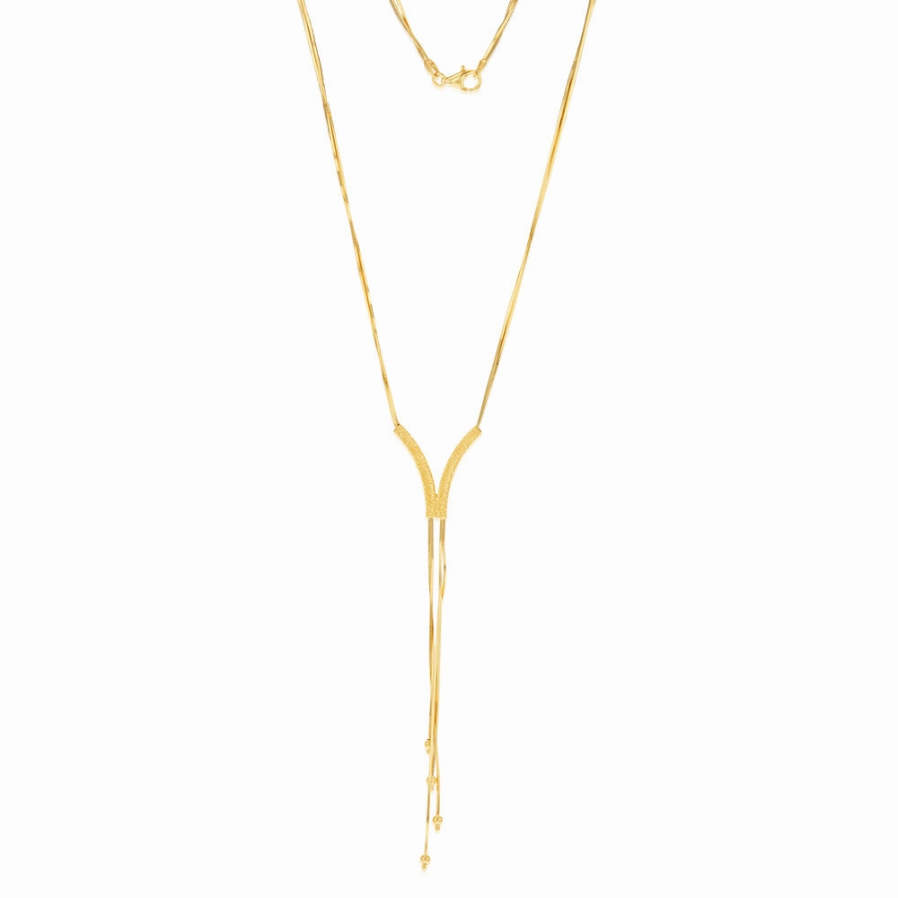 Sterling Silver Gold Plated Fancy Double Strand 43cm Chain
