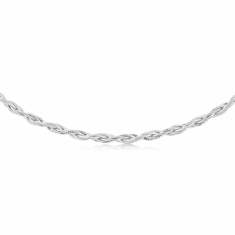 Sterling Silver Gold Plated Fancy Memory Omeag 42 5cm Chain
