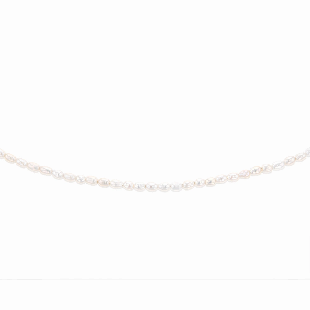 Sterling Silver Gold Plated Fresh Water Pearls 46 4cm Chain