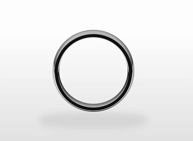 Sterling Silver Half Round Light Comfort Fit Classic Wedding Band